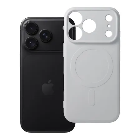 Etui na iPhone 18 Pro / 17 Pro Silicone Mag Cover zgodne z MagSafe (camera protection) srebrne