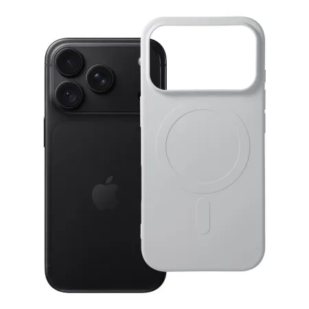 Etui na iPhone 18 Pro / 17 Pro Silicone Mag Cover zgodne z MagSafe (big hole) srebrne