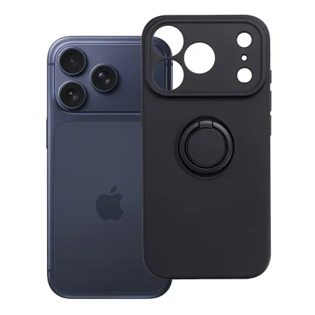Etui na iPhone 18 Pro / 17 Pro Silicone Ring czarne