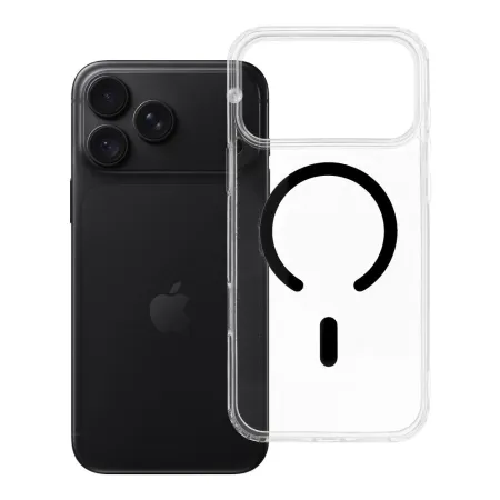 Etui na iPhone 18 Pro Max / 17 Pro Max Drop Glue Colorful Ring Mag Cover zgodne z MagSafe czarne