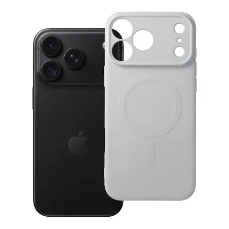 Etui na iPhone 18 Pro Max / 17 Pro Max Silicone Mag Cover zgodne z MagSafe (camera protection) srebrne