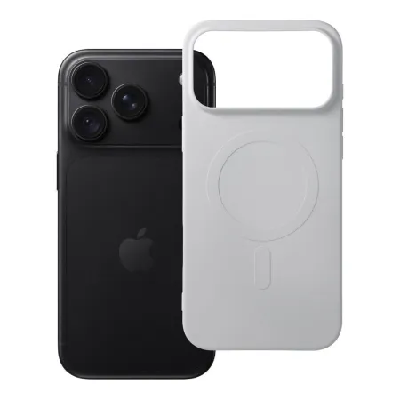 Etui na iPhone 18 Pro Max / 17 Pro Max Silicone Mag Cover zgodne z MagSafe (big hole) srebrne