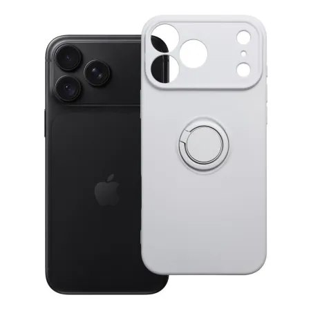 Etui na iPhone 18 Pro Max / 17 Pro Max Silicone Ring srebrne