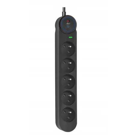 Listwa zasilająca 5 gniazd Art F2100 1,5 m czarna
