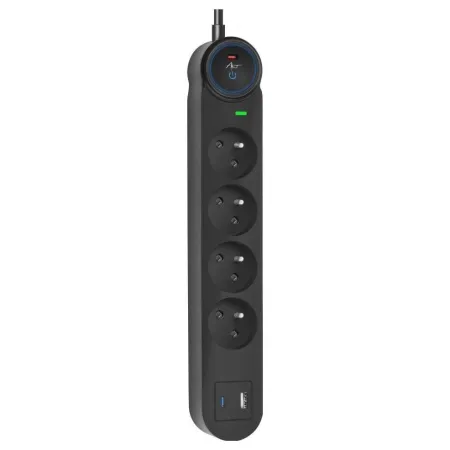 Listwa zasilająca 4 gniazda + USB A + USB C Art FU910 1,5 m czarna