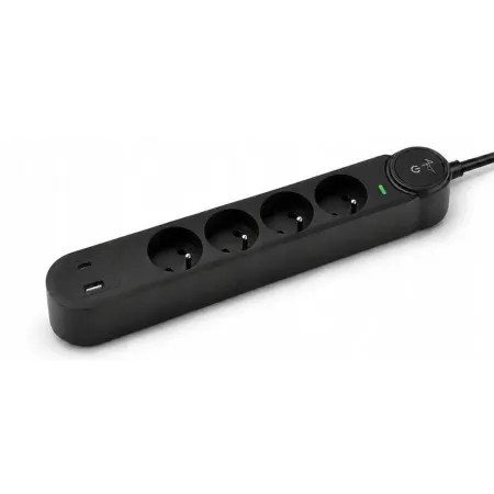 Listwa zasilająca 4 gniazda + USB A + USB C Art FU915 3 m czarna