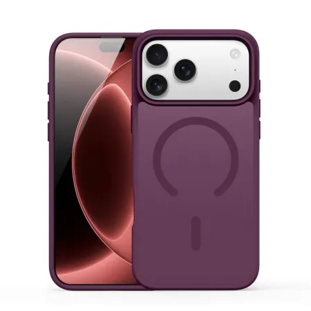 DUX DUCIS futerał YIND kompatybilny z MagSafe do iPhone 18 Pro / 17 Pro (Open Ring Version) dark cherry