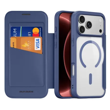 DUX DUCIS futerał SKIN X PRO kompatybilny z MagSafe do iPhone 18 Pro / 17 Pro (Open Ring Version) granatowy