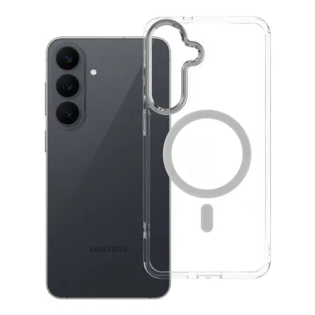 Etui na Samsung S26 FE / S25 FE Frame Clear Hybrid Mag Cover zgodny z MagSafe transparentne