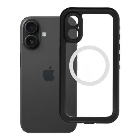 Etui na iPhone 16 Shellbox Dot wodoodporne zgodne z MagSafe czarne