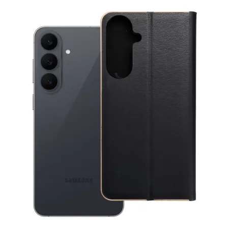 Etui z klapką na Samsung S26 FE Luna Book Gold czarne