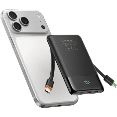 Ładowarka indukcyjna VEGER 3w1 Qi2.2 zgodna z MagSafe oraz Apple Watch czarny