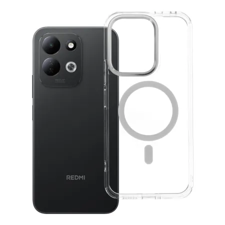 Etui na Xiaomi Redmi 17 4G / 5G Frame Clear Hybrid Mag Cover zgodny z MagSafe transparentne
