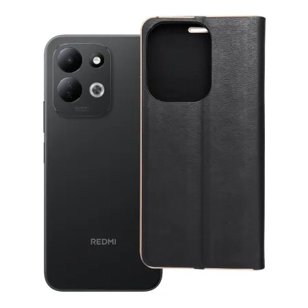 Etui z klapką na Xiaomi Redmi 17 4G / 17 5G EU Luna Book Gold czarne