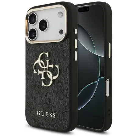 GUESS futerał do IPHONE 18 Pro / 17 Pro GUE005483 (PU W/ Big 4G Classic Logo) czarny złoty