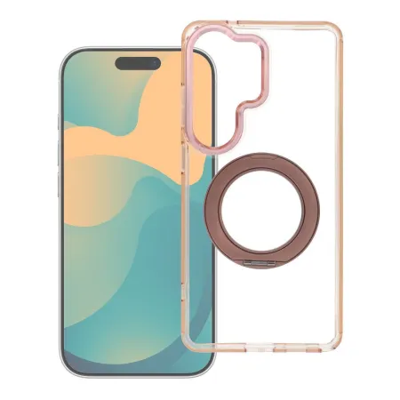 Etui na Samsung A36 Frame Circle Stand zgodne z MagSafe złote