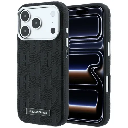 KARL LAGERFELD futerał do IPHONE 18 Pro/17 Pro kompatybilny z MagSafe (Mono Resin Logo) czarny