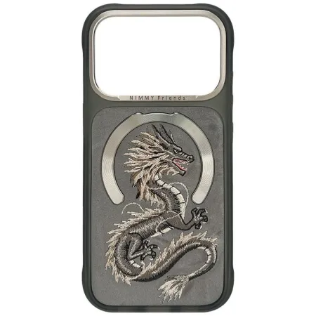 NIMMY futerał MAGNETIC FANTASY ANIMAL DRAGON kompatybilny z MagSafe do IPHONE 18 Pro/17 Pro szary