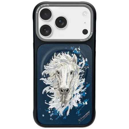 NIMMY futerał HORSE kompatybilny z MagSafe do IPHONE 18 Pro Max/17 Pro Max granatowy