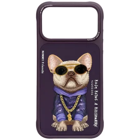 NIMMY futerał GLASSES COOL DOG do IPHONE 18 Pro Max/17 Pro Max fioletowy