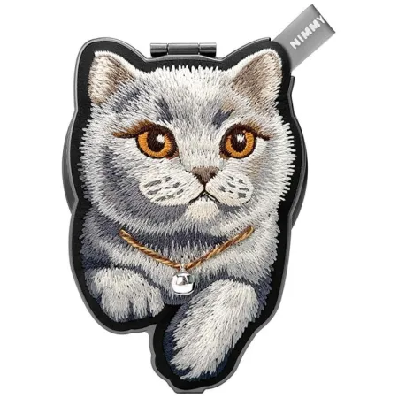 NIMMY zawieszka magnetyczna DENIM FASHION BRITISH SHORTHAIR CAT czarna