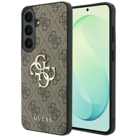 GUESS futerał do SAMSUNG S26 FE (Leather 4G Metal Logo) brązowy