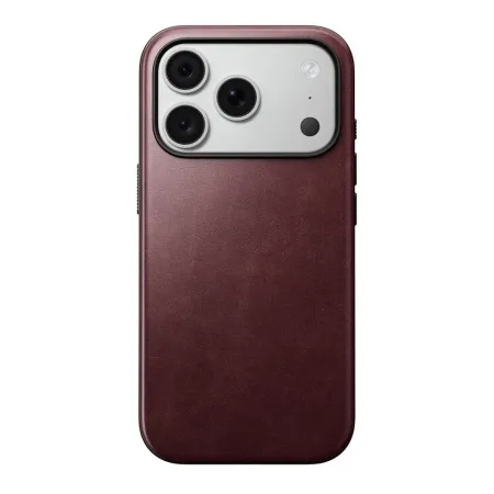 NOMAD futerał skórzany do IPHONE 18 Pro/17 Pro kompatybilny z MagSafe (Modern Leather Case Horween Leather) burgundowy