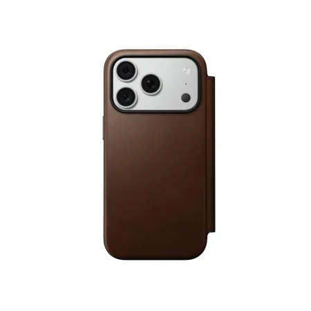 NOMAD futerał skórzany do IPHONE 18 Pro/17 Pro kompatybilny z MagSafe (Modern Leather Folio ECCO Leather) brązowy
