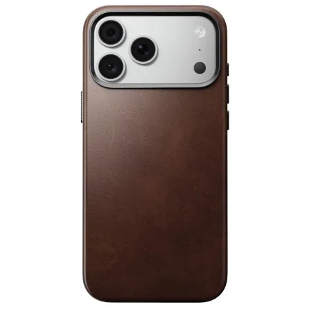 NOMAD futerał skórzany do IPHONE 18 Pro Max/17 Pro Max kompatybilny z MagSafe (Traditional Leather Case Horween Leather) rustic brown